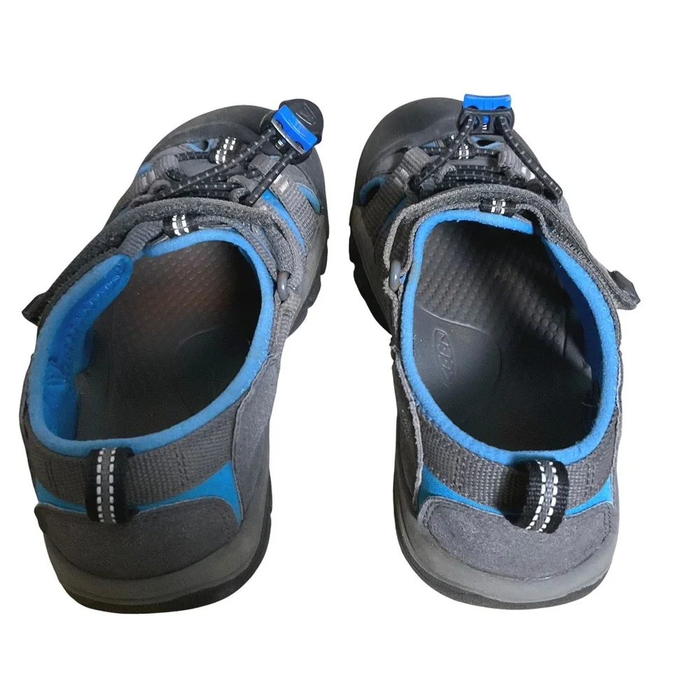 Keen Newport H2 Kids Sandals Grey Blue Waterproof Hiking Water Shoes Size 3